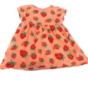Old Navy Short Sleeve Pink Strawberry Dress Toddler 18-24 M